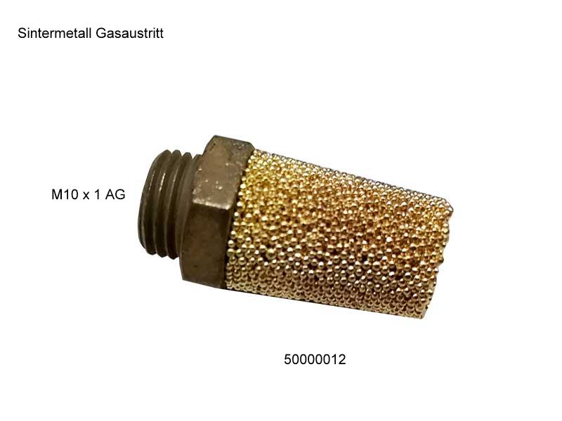 Sintermetall Gasaustritt, M 10 x 1 AG